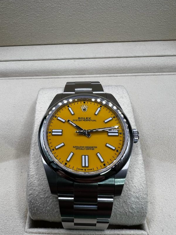 ROLEX OYSTER PERPETUAL 41 YELLOW DIAL 2021 - Wilkinsons Jewellery and ...